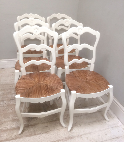 set of 6 old french chairs